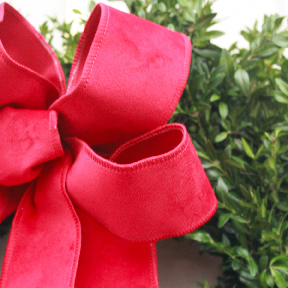 Red Velvet Boxwood Wreath