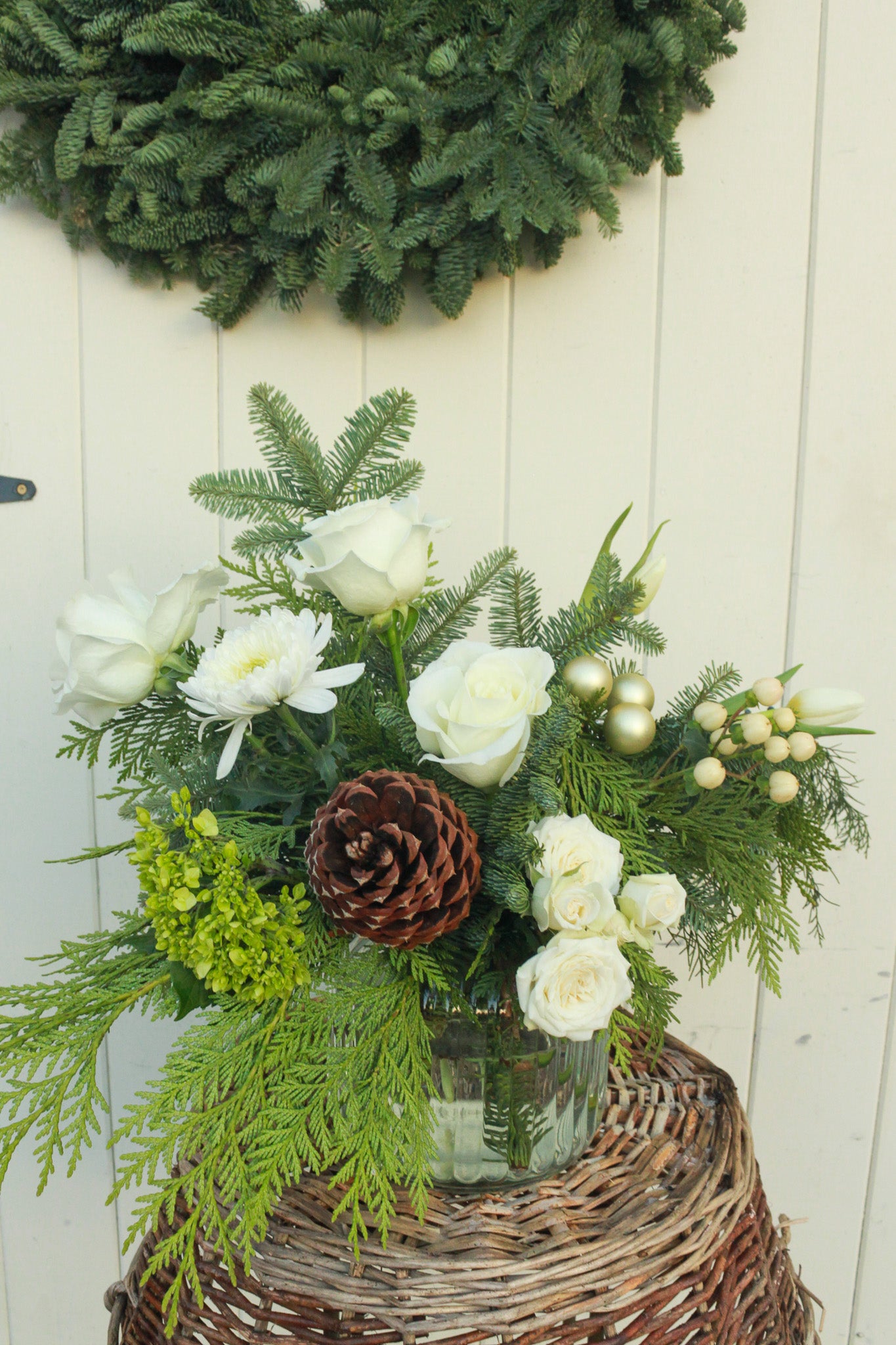 Winter Glass Centerpiece