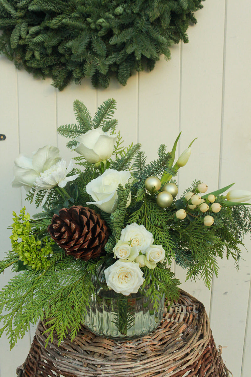 Winter Glass Centerpiece