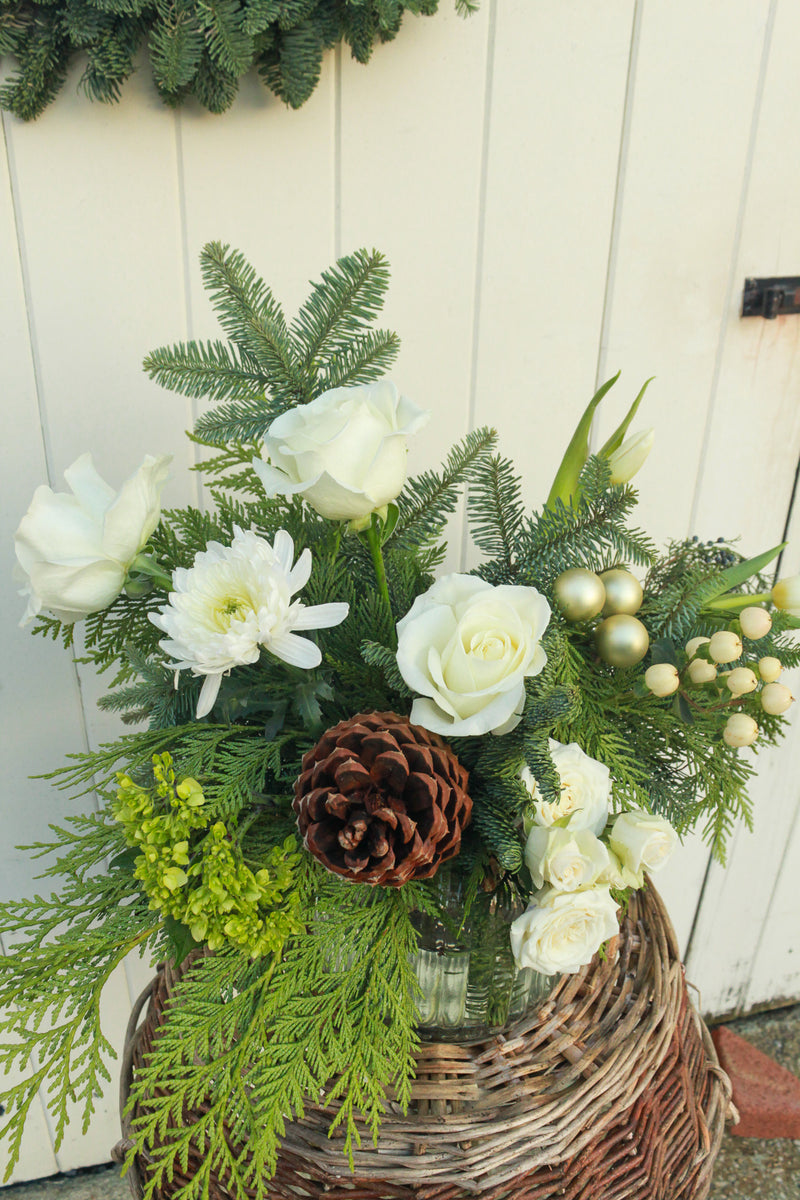 Winter Glass Centerpiece